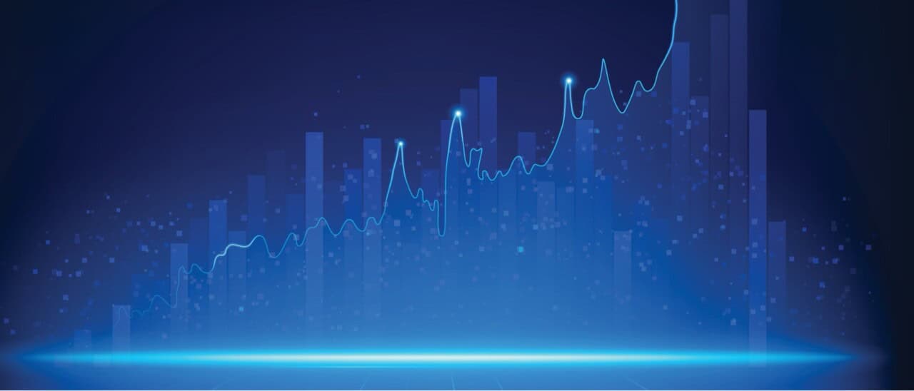Stock image of a graph