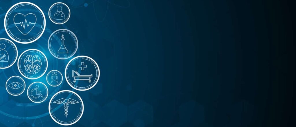 Blue Stock Photo of Health Related Icons