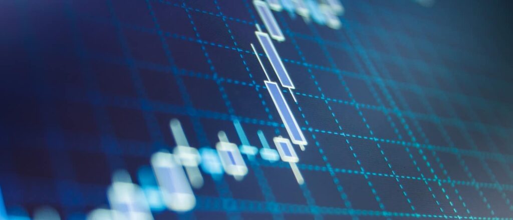 Blue Finance Chart Stock Photo