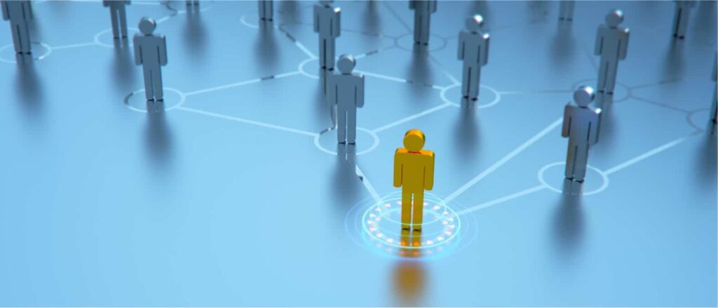 Stock image of digital people